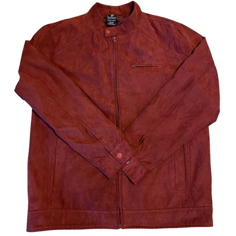 Ring of Fire Men's Burgundy Bomber Jacket. Size XL